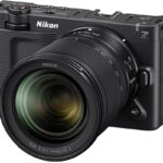 Nikon ZR cinema camera with a NIKKOR Z 24–70mm lens, viewed from the front